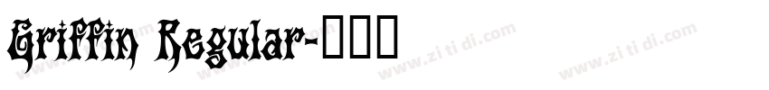 Griffin Regular字体转换